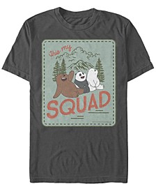 Men's We Bare Bears This My Squad Patch Short Sleeve T- shirt