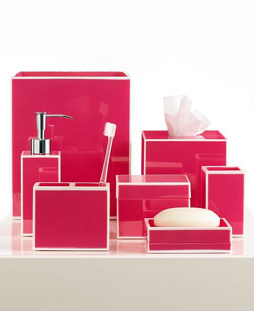 Kassatex CLOSEOUT! Bath Accessories, Pink Soho Collection Bathroom