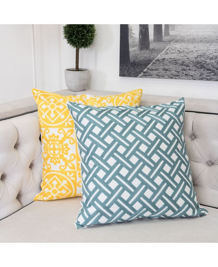 Homey Cozy Mia Cotton Square Decorative Throw Pillow Macy's