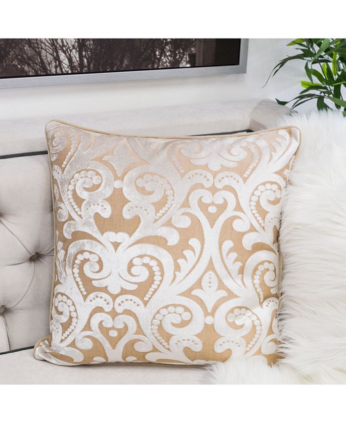 Homey Cozy Hailey Modern Velvet Square Decorative Throw Pillow Macy's