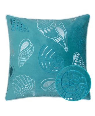 Seashell Decorative Pillow, 20" x 20"