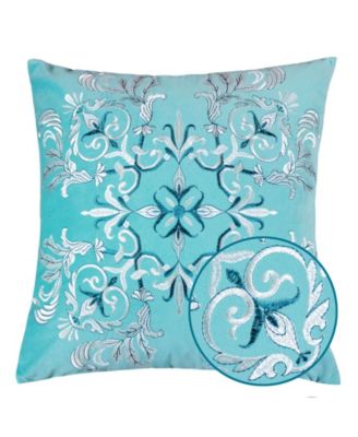 Floral Elegant Decorative Pillow, 20" x 20"
