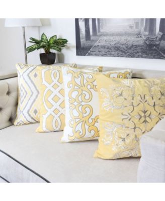 Floral Elegant Decorative Pillow, 20" x 20"