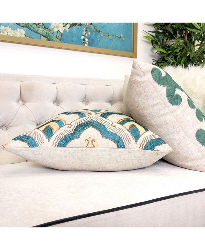 Homey Cozy Amy Embroidery Square Decorative Throw Pillow Macy's