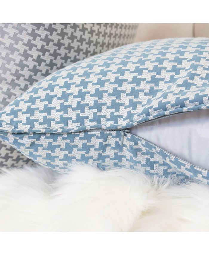 Homey Cozy Federa Cuscino Quadrata In Raso Jacquard – 50x50 Cm, Con Cerniera, Serie Uccelli, Morbida
