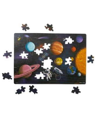Melissa Doug Natural Play Cardboard Jigsaw Floor Puzzle: Outer Space 100 Pieces