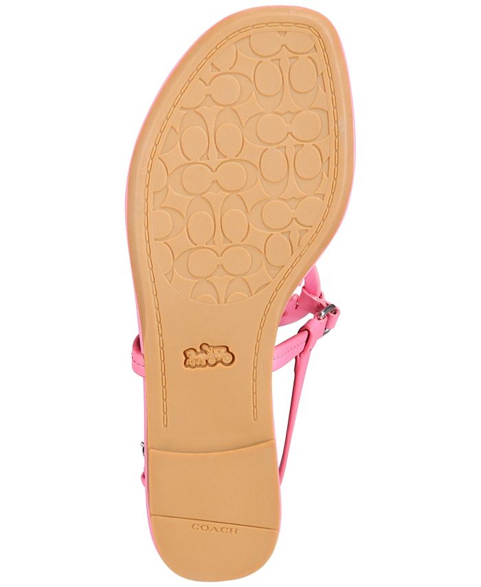 COACH Women's Jeri Leather Sandals & Reviews Sandals Shoes Macy's
