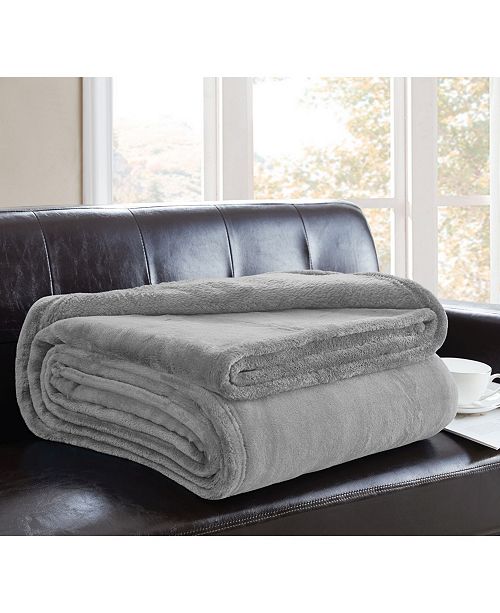 Ornavo Home Soft Plush Fuzzy Lightweight Solid Throw Microfiber