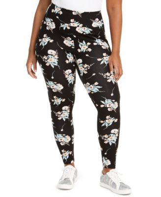 plus size floral leggings