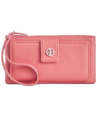 Giani Bernini Softy Grab & Go Leather Wristlet, Created For Macy's In  Black/silver