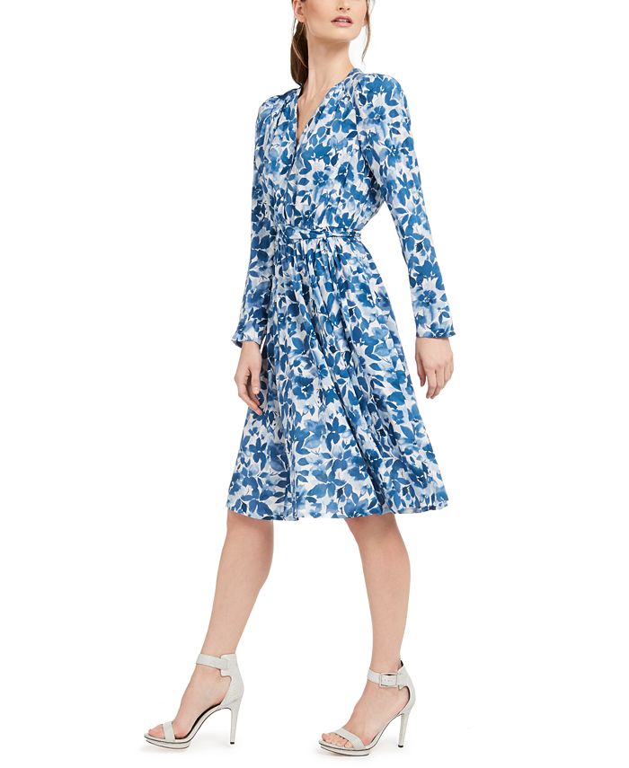 Calvin Klein Printed A-Line Dress - Macy's
