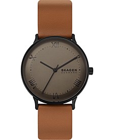 Men's Nillson Brown Leather Strap Watch 40mm