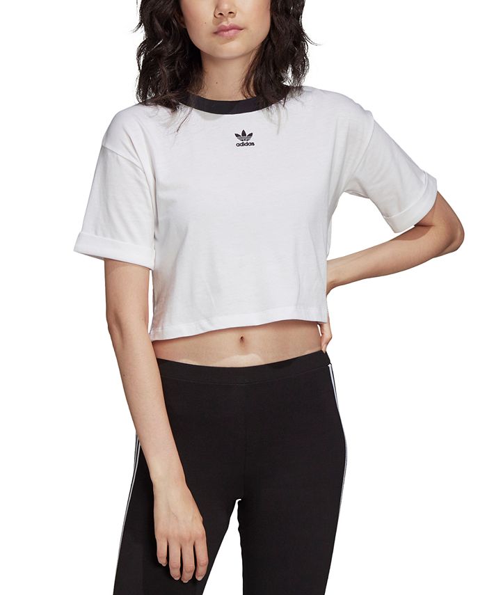 adidas Women's Cotton Cropped T-Shirt - Macy's