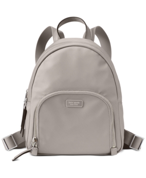 Kate Spade New York Dawn Nylon Backpack In Soft Taupe/sliver