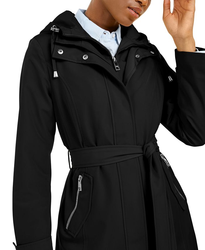 Nautica Hooded Belted WaterResistant Raincoat & Reviews Coats