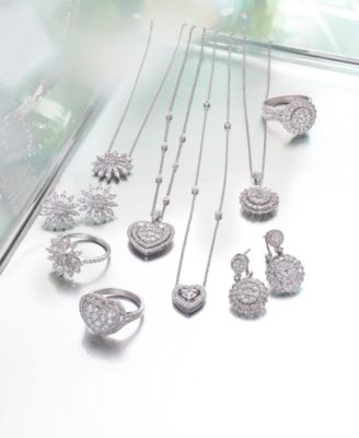 EFFY&reg; Diamond Cluster Drop Earrings (2-1/10 ct. t.w.) in 14k White, Rose, or Yellow Gold