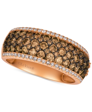 image of Le Vian Chocolatier Diamond Wide Band (1-1/2 ct. t.w.) in 14k Rose Gold