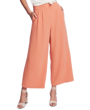 1.state Basket Weave Crepe Wide Leg Pants In Romantic Apricot