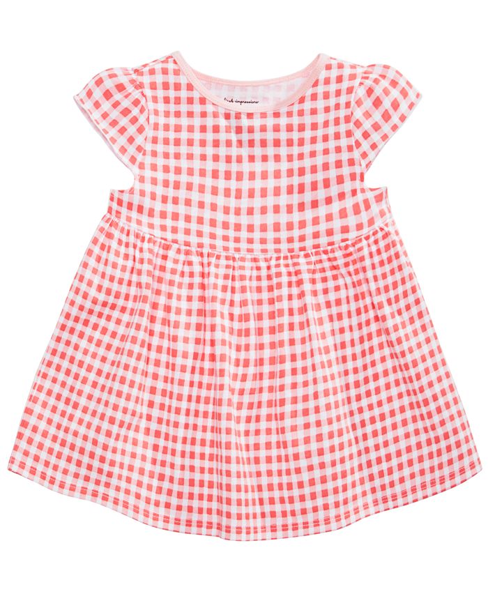 First Impressions Baby Girls Gingham-Print Cotton Tunic, Created for ...