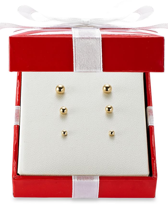 Macys 14 kt gold earrings clearance