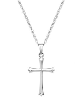 silver cross necklace