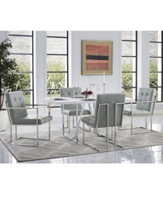 Vanderbilt Upholstered Dining Chair with Metal Frame Set of 2