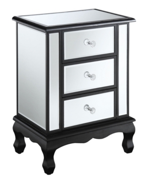 Convenience Concepts Gold Coast Vineyard 3 Drawer Mirrored End Table