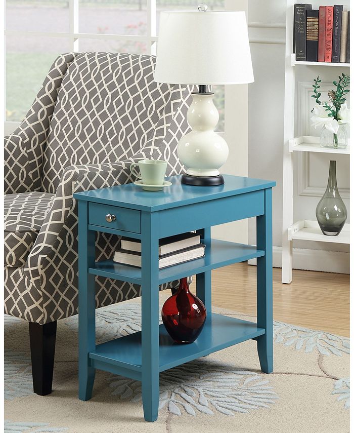 Convenience Concepts American Heritage Three Tier End Table With Drawer