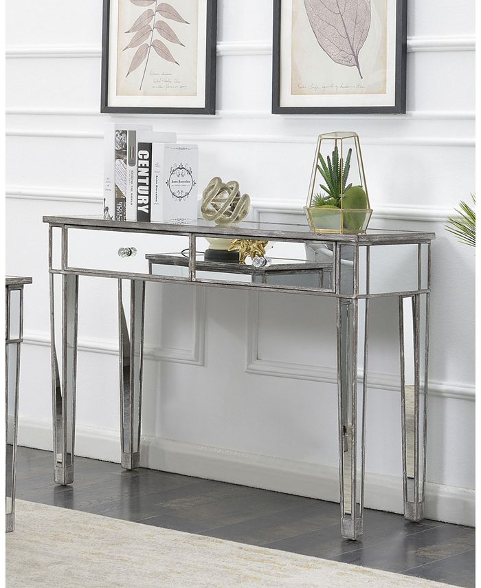 Convenience Concepts Gold Coast Mirrored Desk Macy's