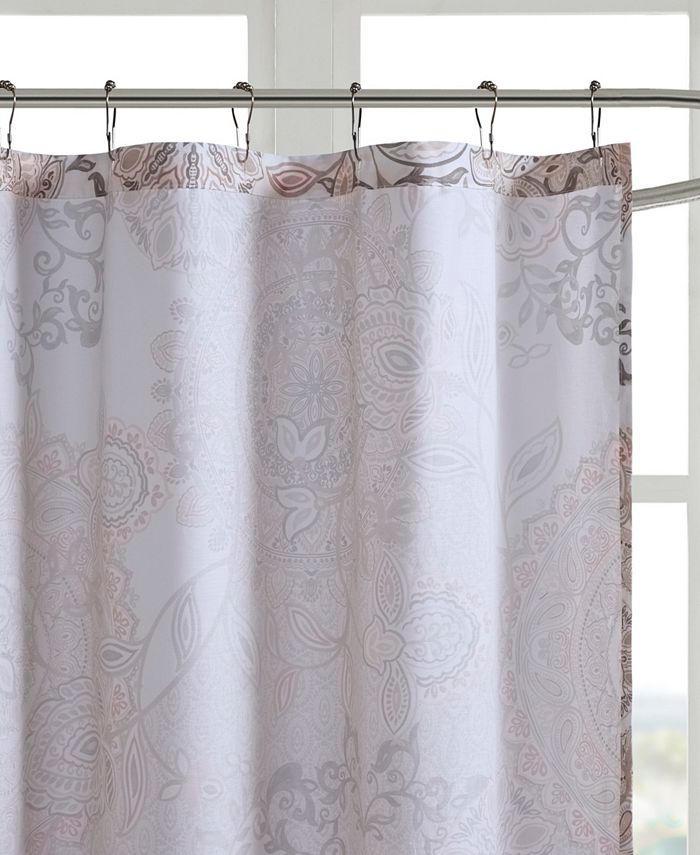 Madison Park Isla 72" x 72" Cotton Printed Shower Curtain & Reviews