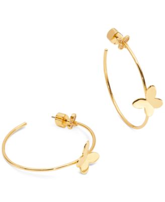 kate spade butterfly hoop earrings