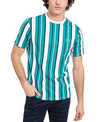 A|X Armani Exchange Men's All Over Vertical Stripe T-Shirt, Created for ...