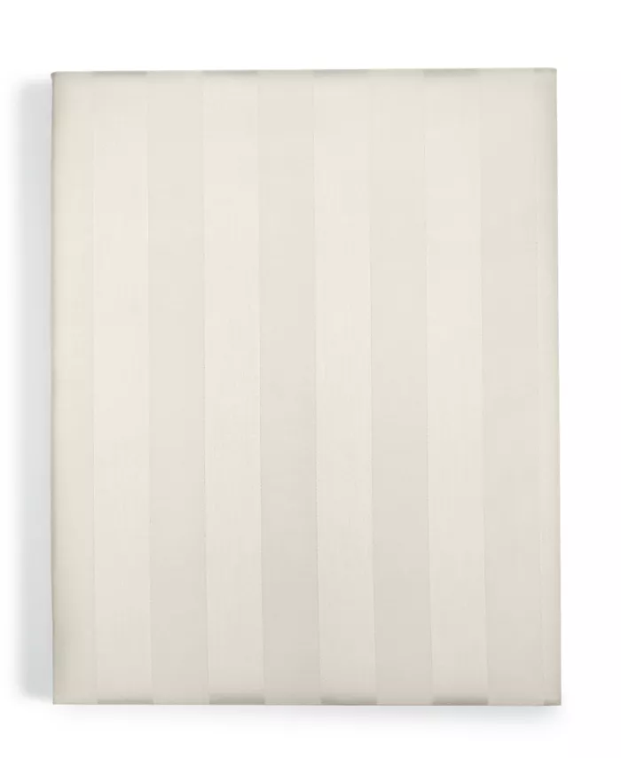 CHARTER CLUB DAMASK 1.5" Stripe 550 Thread Count 100% Cotton 17" Fitted Sheet, Twin, Created for Macy's
