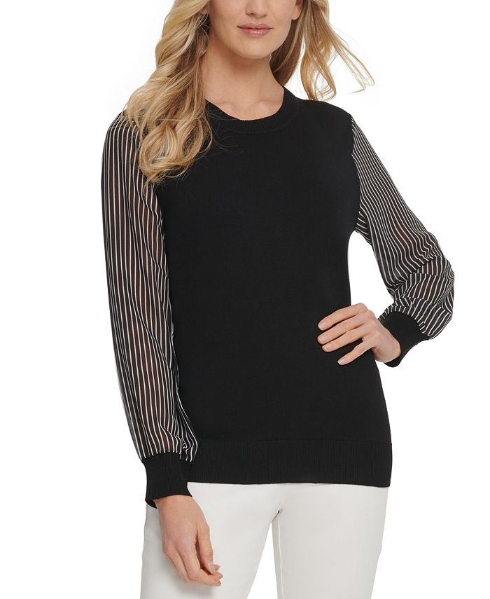 DKNY - Striped Sweater Top main image 0