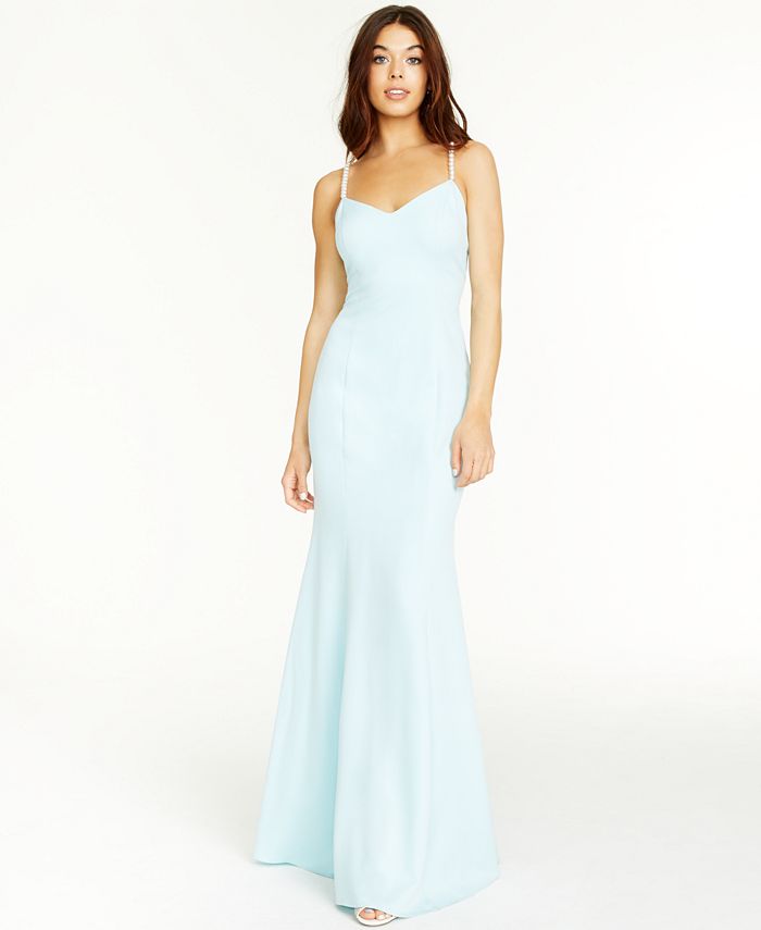 Betsey Johnson SHOP THE LOOK: Beaded-Strap Mermaid Gown & Accessories ...