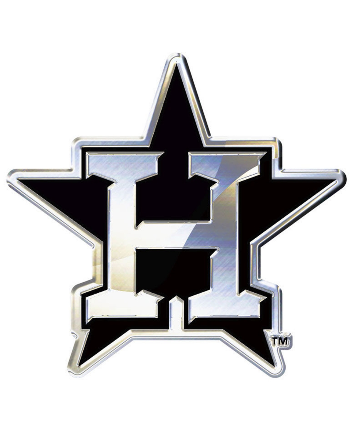 Houston Astros Metal Auto Emblem - Silver/Black