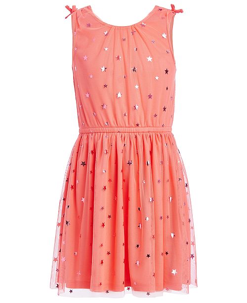 Tommy Hilfiger Big Girls Metallic Stars Mesh Dress Reviews All