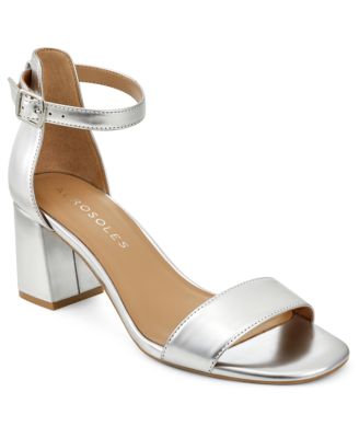 low silver sandals