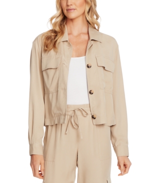VINCE CAMUTO BUTTON-FRONT JACKET