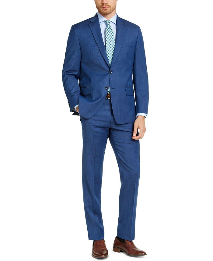 Michael Kors Men's Classic-Fit Airsoft Stretch Blue Tic Suit Separates &  Reviews - Suits & Tuxedos - Men - Macy's