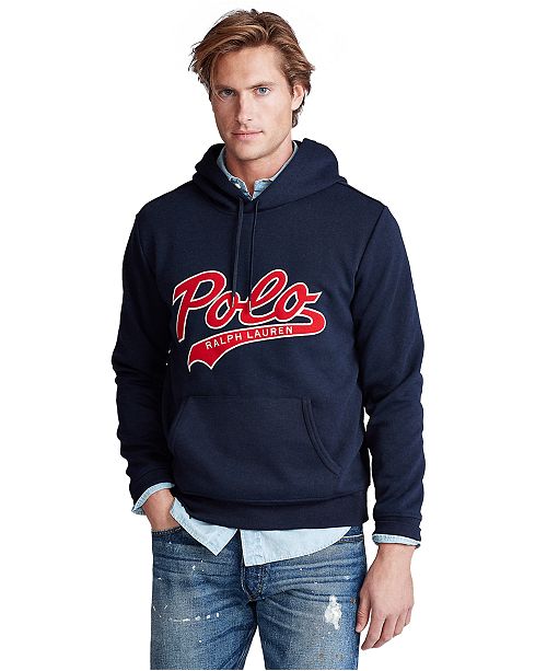 Polo Ralph Lauren Men S Double Knit Logo Hoodie Reviews Hoodies Sweatshirts Men Macy S
