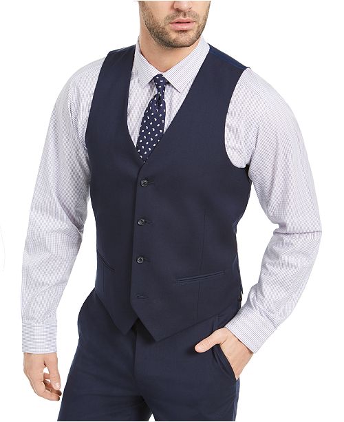 Alfani Men S Slim Fit Stretch Solid Suit Vest Created For Macy S