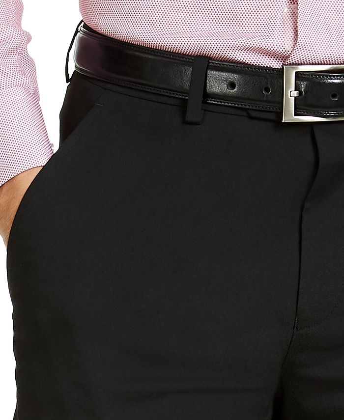 Alfani Men's SlimFit Stretch Black Solid Suit Pants, Created For Macy