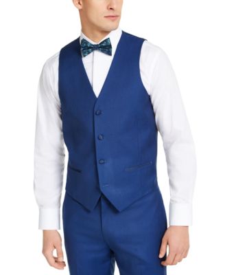 blue tux vest