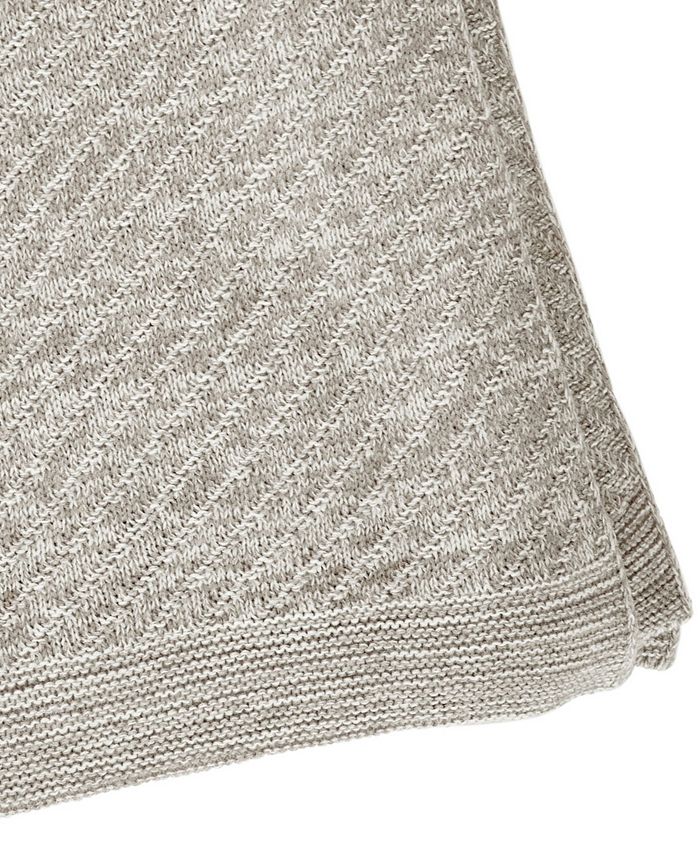 Cole CLOSEOUT! Essentials Chunky Knit Grey Throw Macy's