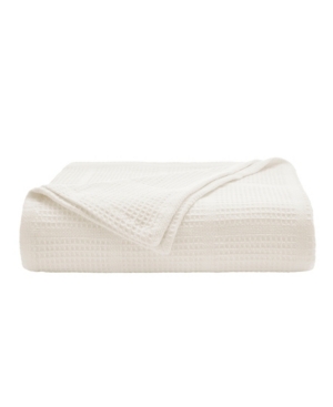 Kenneth Cole New York Essentials Waffle Grid Twin Blanket Bedding In White