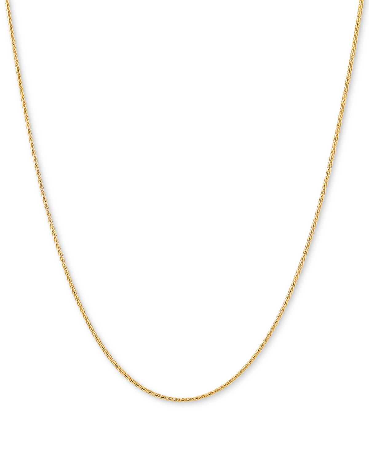 Italian Gold Wheat Link 20" Chain Necklace In 14k Gold In Yellow Gold