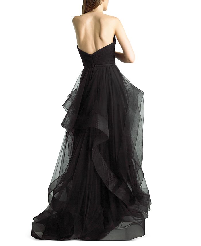 Basix Black Label Strapless Sweetheart Tulle Gown - Macy's