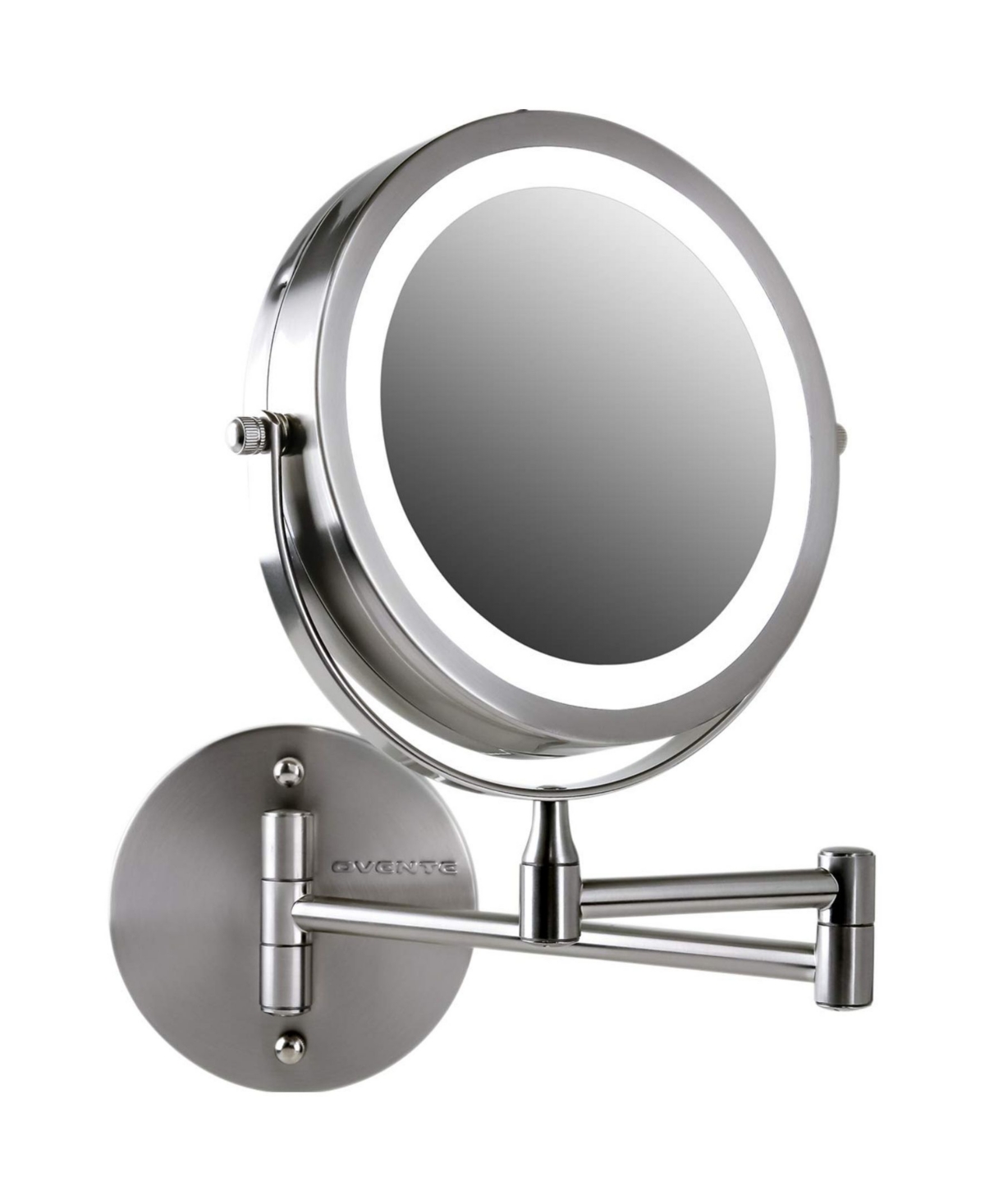 Wall Mount Led Lighted Makeup Mirror - Gray
