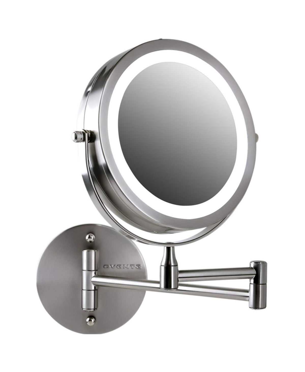 Wall Mount Led Lighted Makeup Mirror - Gray